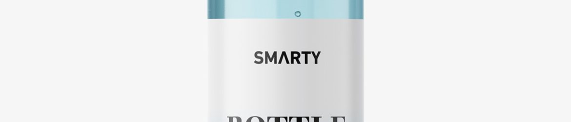 Clear bottle mockup with trigger spray mockup