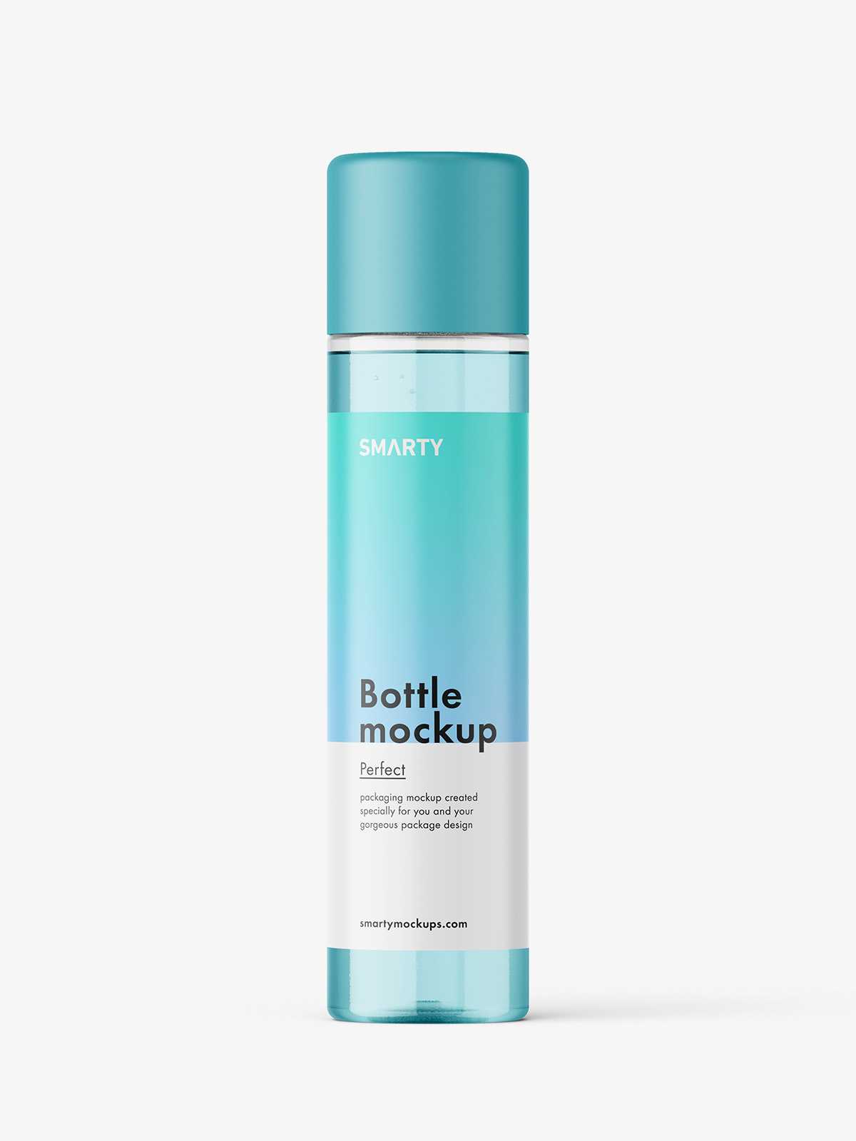 Clear bottle mockup