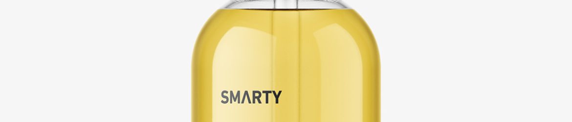 Clear bottle with dropper mockup