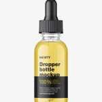 Clear bottle with dropper mockup