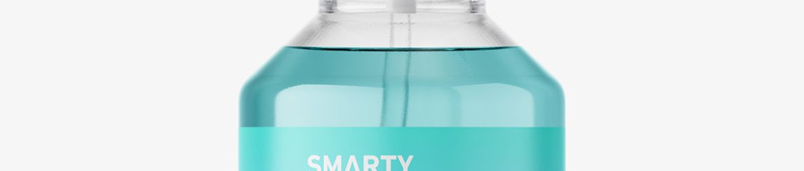 Clear bottle with pump mockup / 100 ml