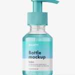 Clear bottle with pump mockup / 100 ml