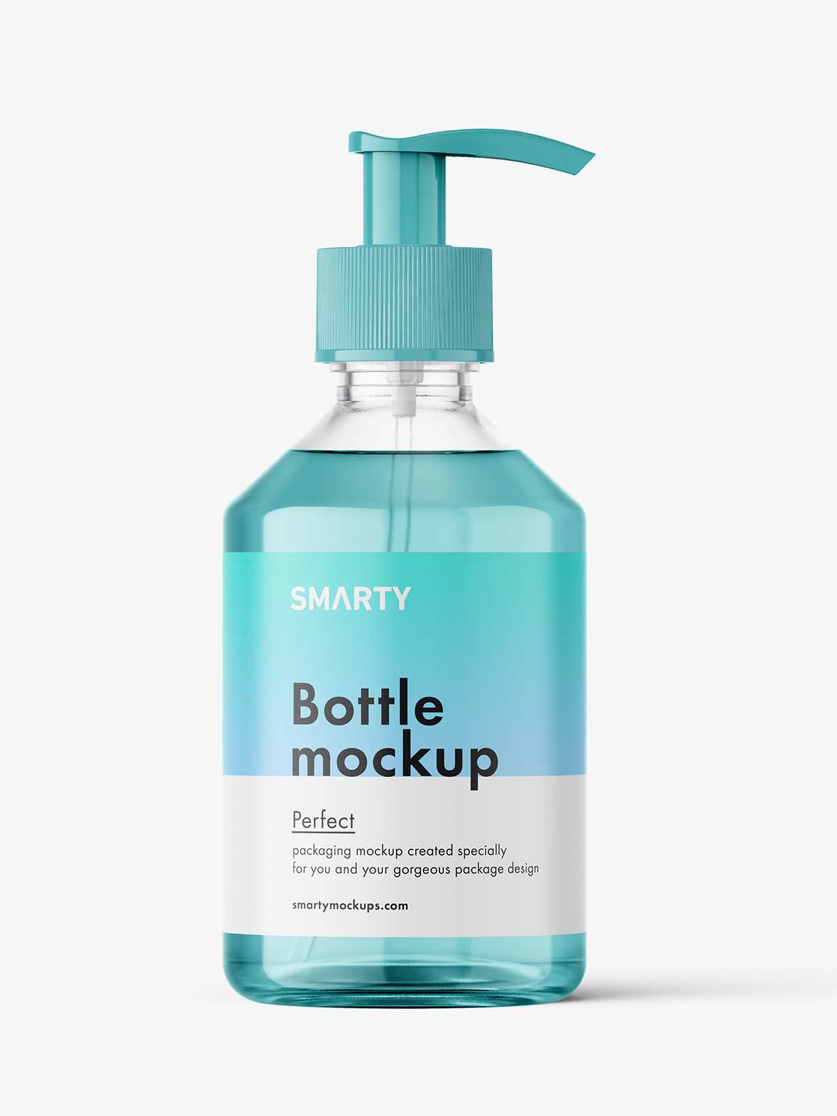 Clear bottle with pump mockup / 250 ml