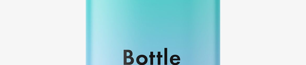 Clear bottle with rounded screwcap mockup