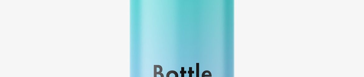 Clear bottle with wide flip top cap mockup