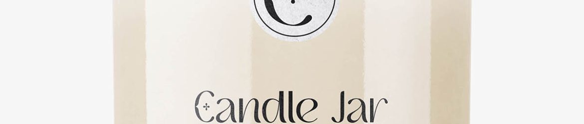 Clear candle jar mockup Clear candle jar mockup
