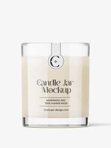 Clear candle jar mockup