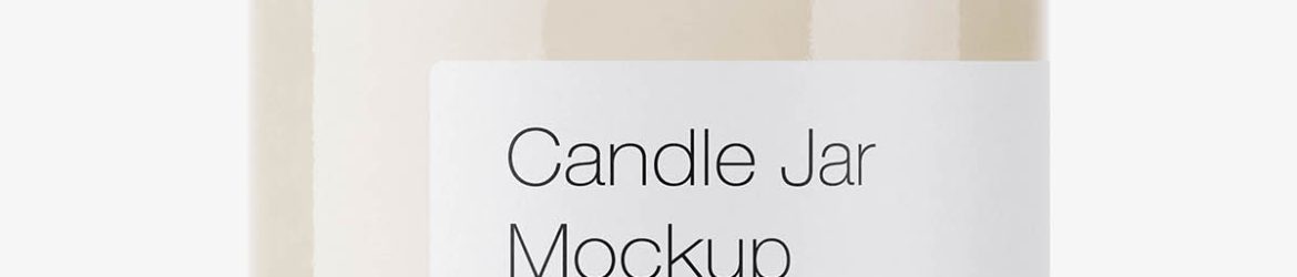 Clear candle jar mockup Clear candle jar mockup