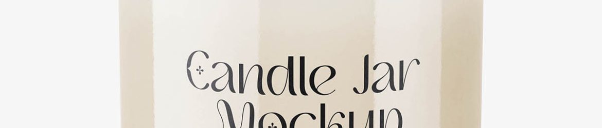 Clear candle jar mockup Clear candle jar mockup