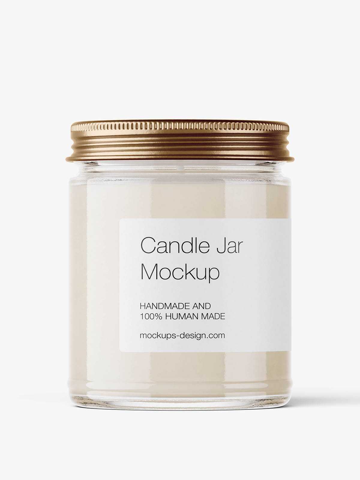 Clear candle jar mockup