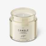 Clear candle mockup