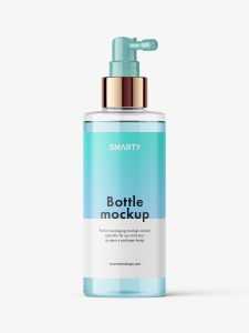 Clear dispenser bottle mockup