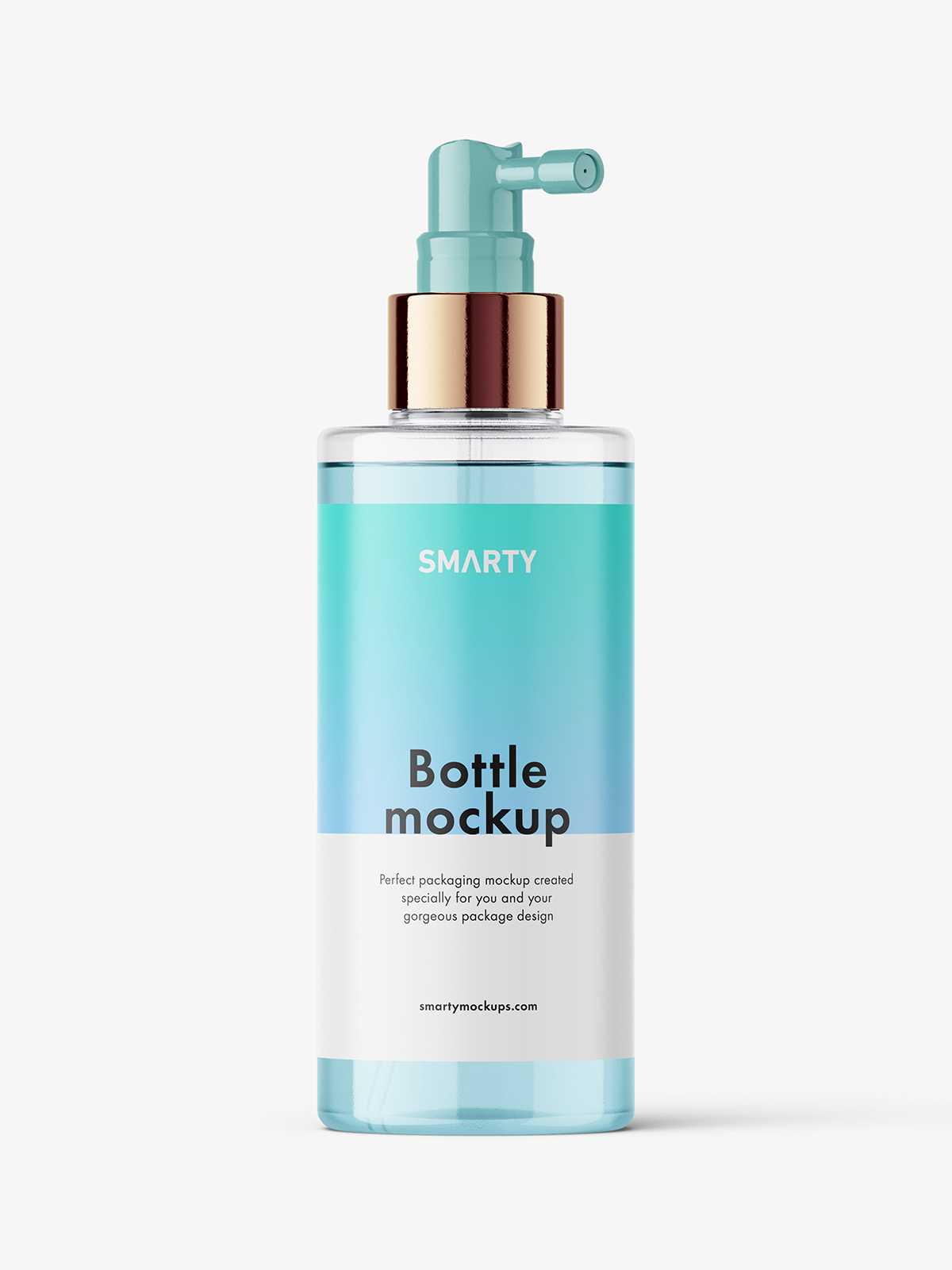 Clear dispenser bottle mockup
