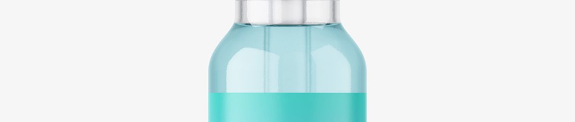 Clear dropper bottle mockup