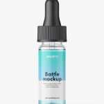 Clear dropper bottle mockup