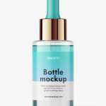 Clear dropper bottle mockup