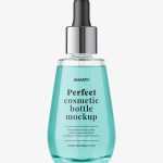 Clear dropper bottle mockup