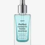 Clear dropper bottle mockup