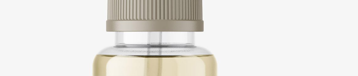 Clear ear spray bottle mockup