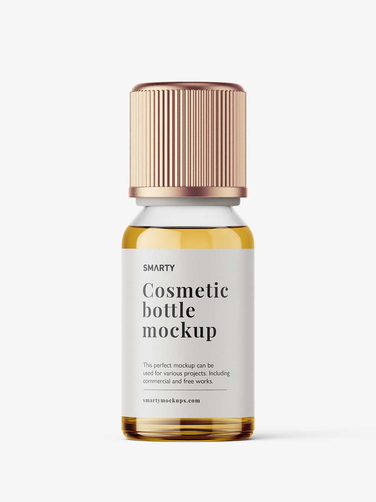 Clear essential oil bottle mockup