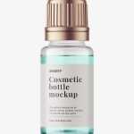 Clear essential oil bottle mockup