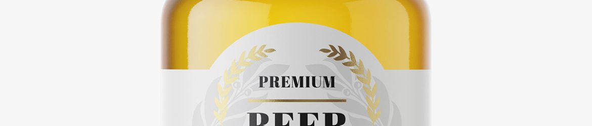 Clear farmhouse growler bottle mockup
