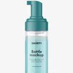 Clear foamer bottle mockup