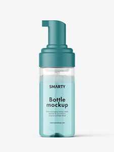 Clear foamer bottle mockup