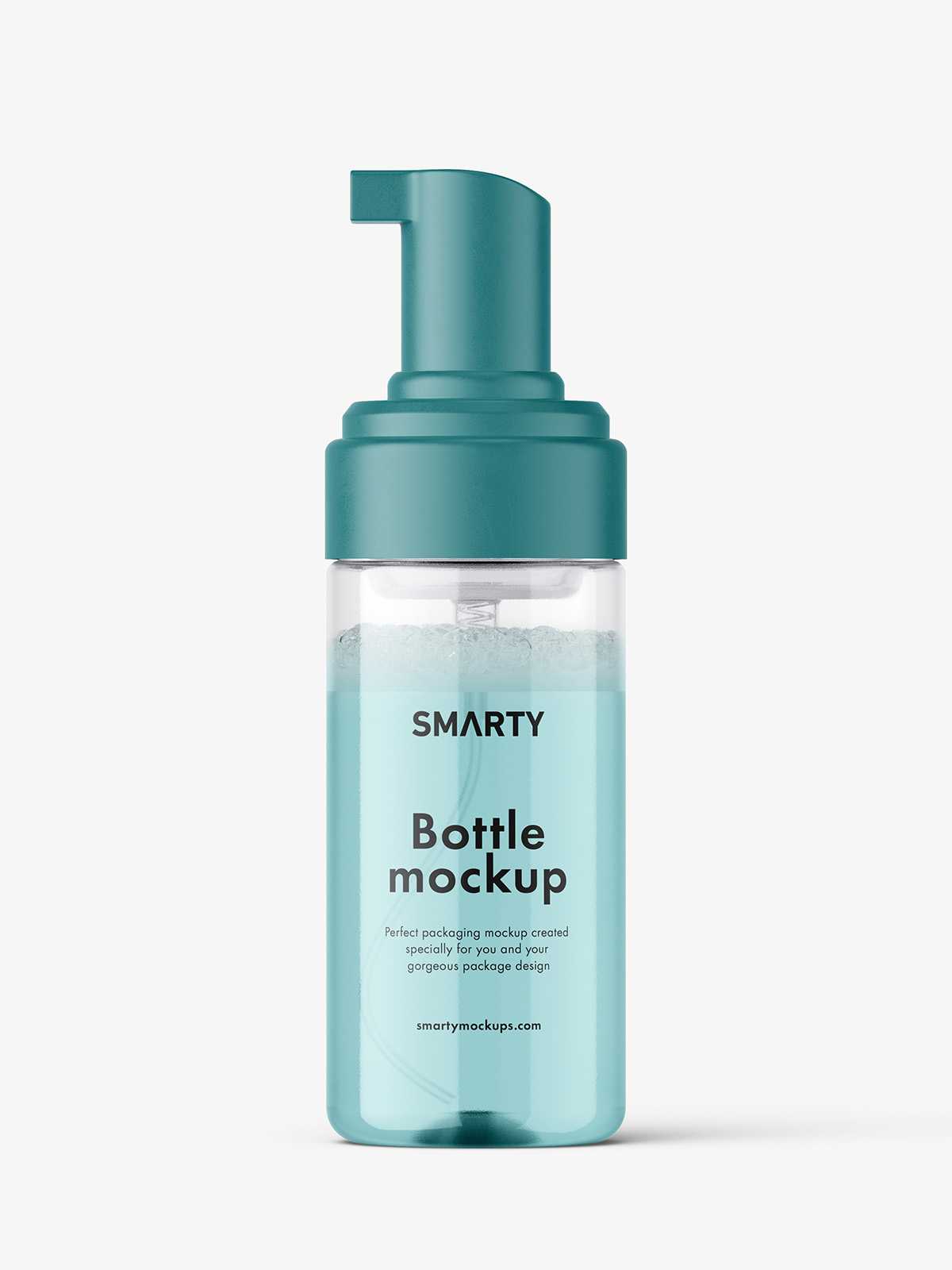 Clear foamer bottle mockup