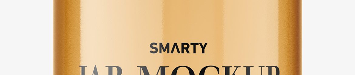 Clear glass jar mockup