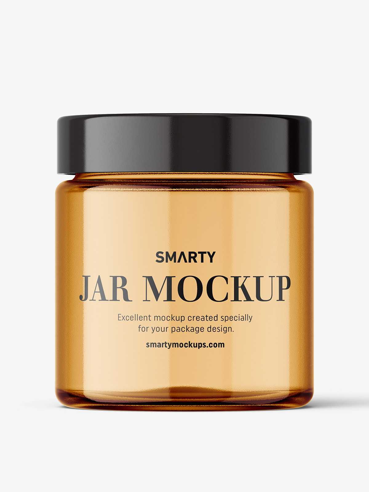 Clear glass jar mockup
