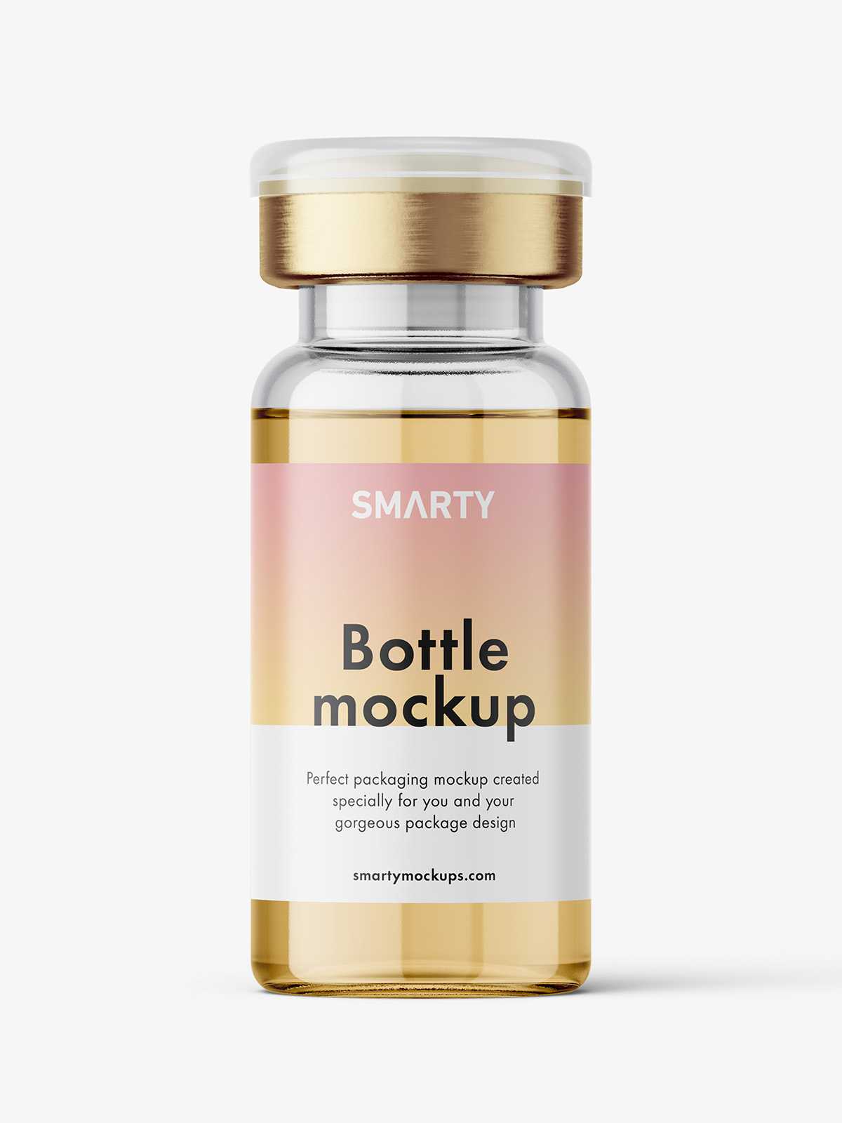 Clear injection bottle mockup