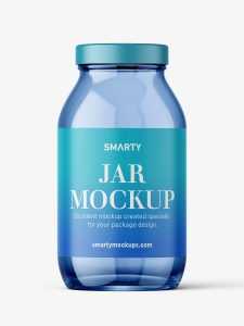 Clear jar mockup