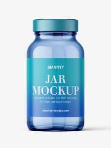 Clear jar mockup