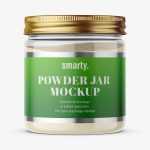 Clear jar with powder mockup - Free PSD Download Clear jar with powder mockup