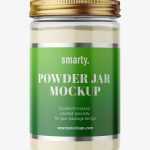 Clear jar with powder mockup - Free PSD Download Clear jar with powder mockup