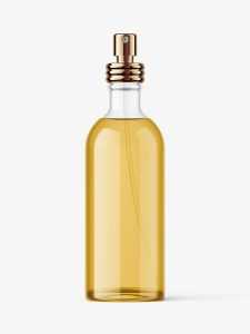 Clear mist spray bottle mockup
