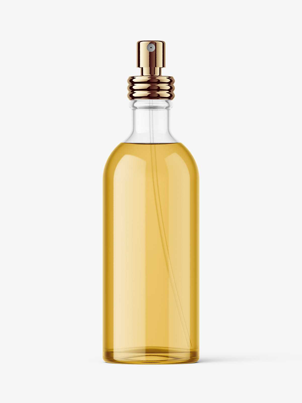 Clear mist spray bottle mockup