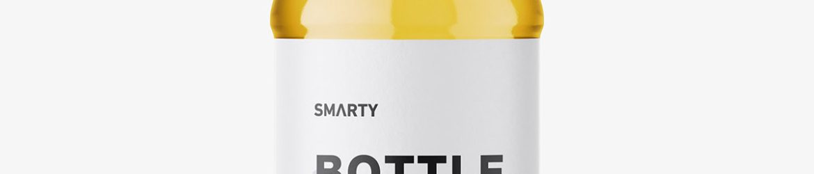 Clear plastic bottle mockup