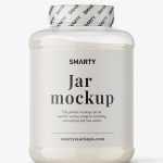 Clear protein jar mockup