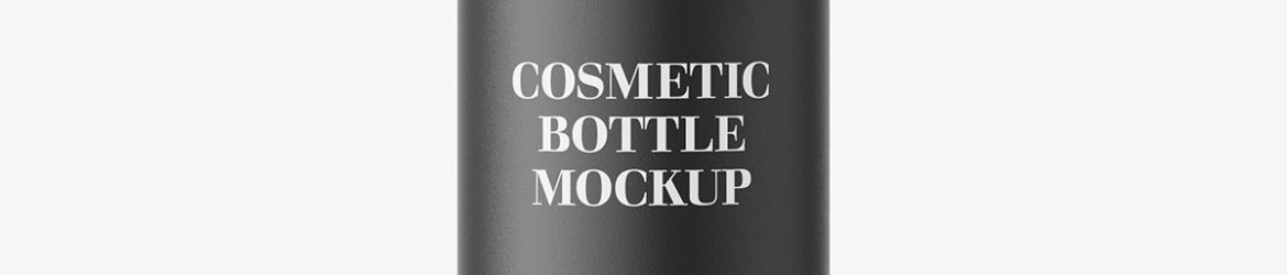 Clear round PET bottle mockup