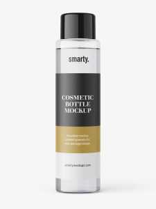 Clear round PET bottle mockup