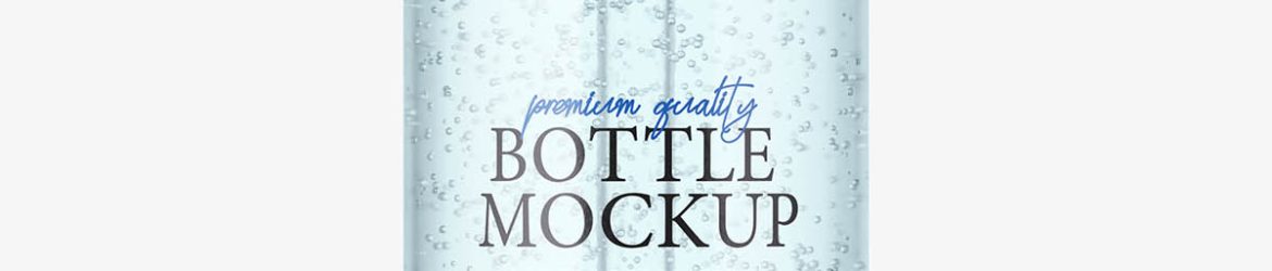 Clear serum dropper bottle mockup