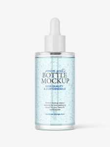 Clear serum dropper bottle mockup