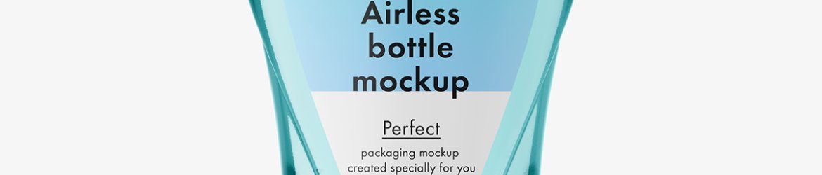 Clear shampoo bottle mockup