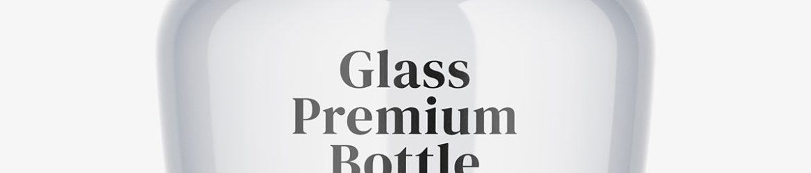 Clear spirits bottle mockup