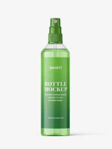 Clear spray bottle mockup
