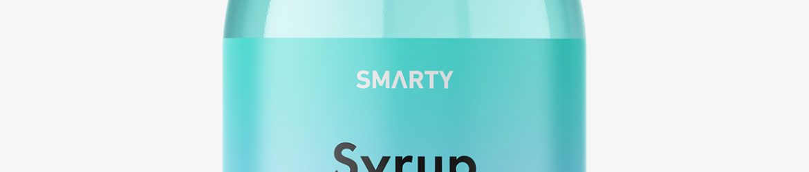 Clear syrup bottle mockup / 300 ml Clear syrup bottle mockup / 300 ml