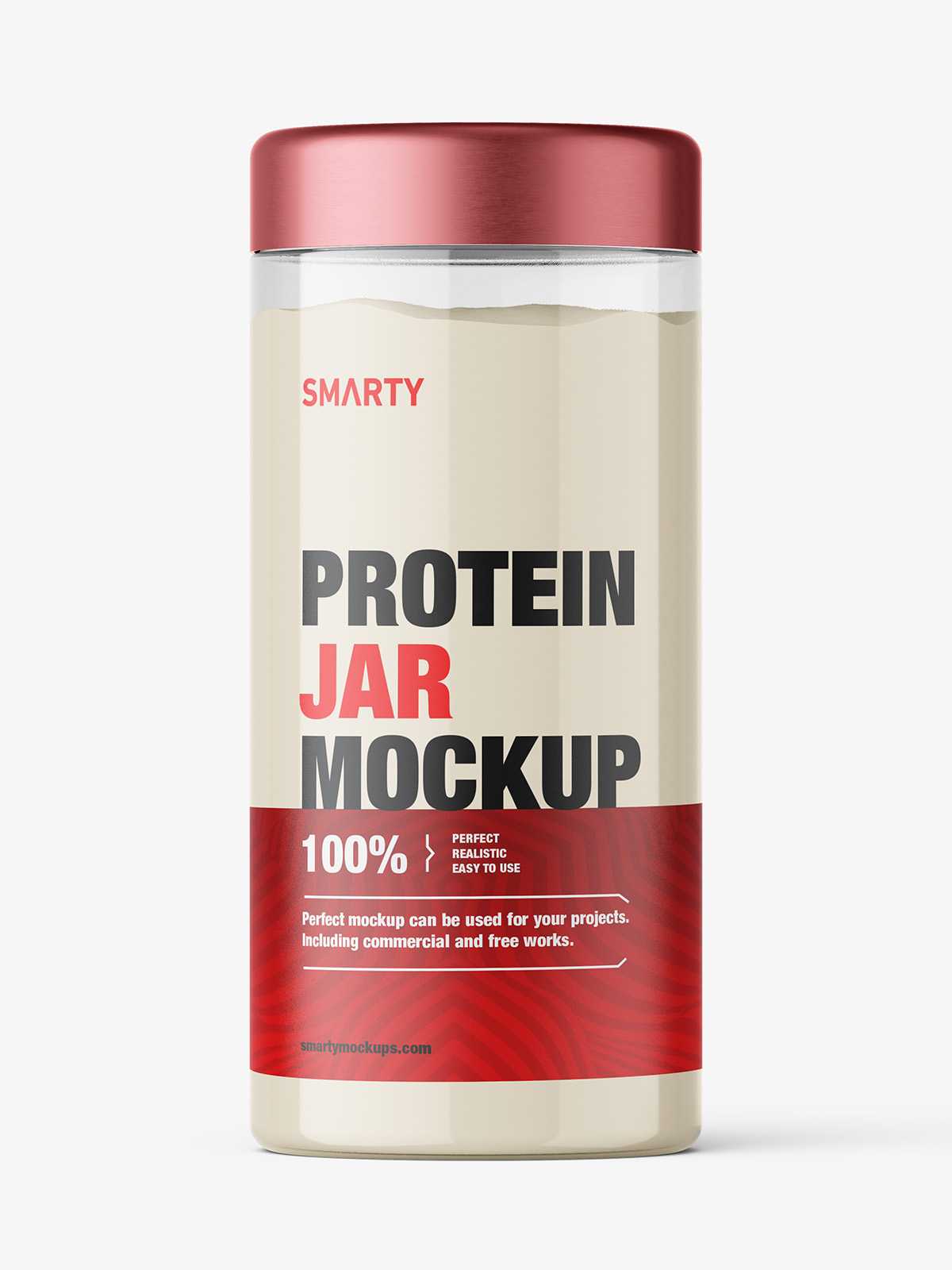 Clear tall jar mockup