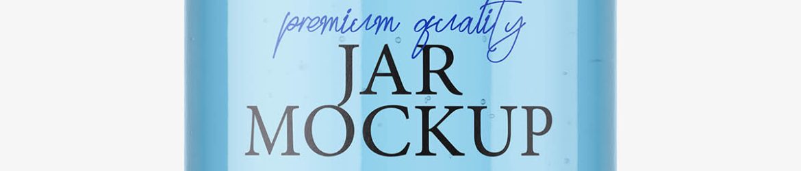 Clear tall jar mockup